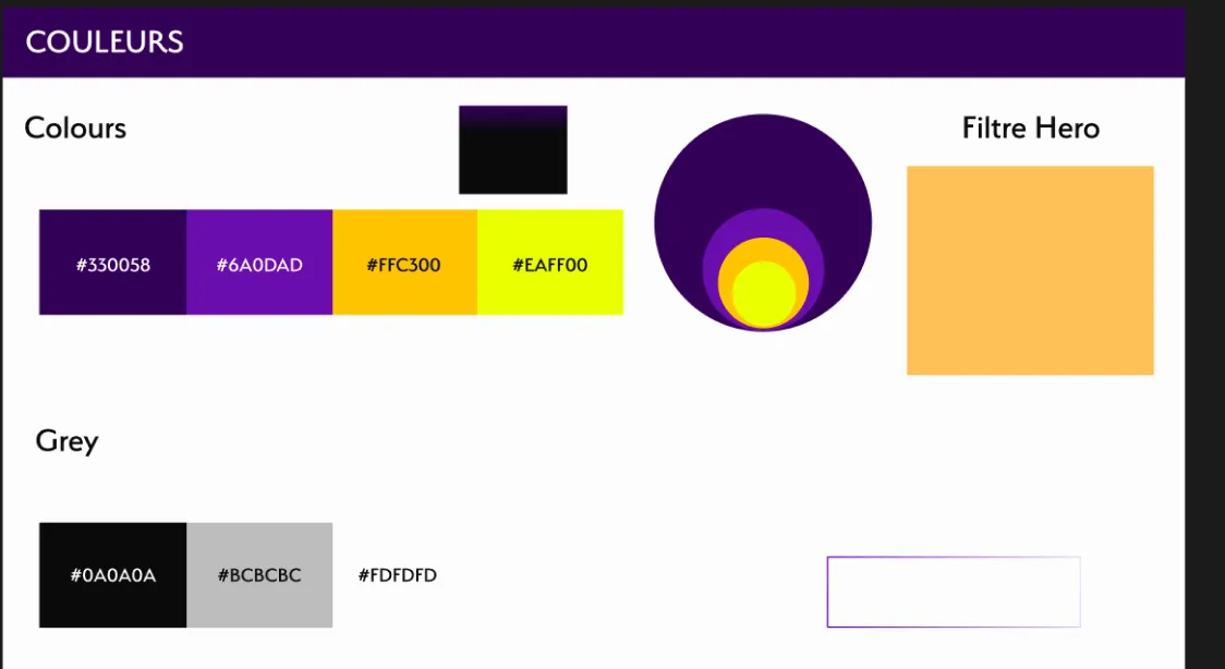 Charte graphique couleurs